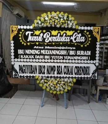 Papan Bunga di Rumah Duka Rsud Bekasi